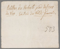 L 00101
<br/>
Label met opschrift
<br/>
<em>Saussure, Horace-Bénédict de (1740-1799)</em>